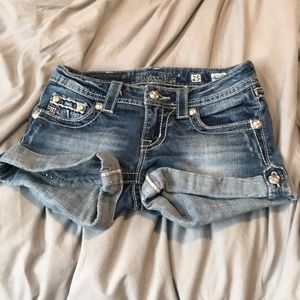Miss Me Blue Jean Shorts